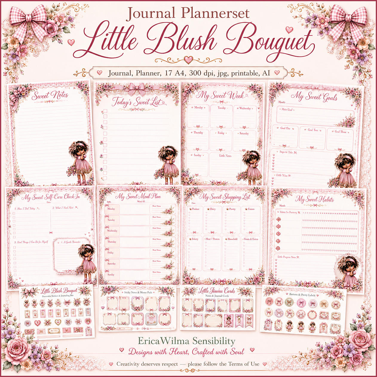 (image for) EW AI Journaling Planner Little Blush Boutique 2026